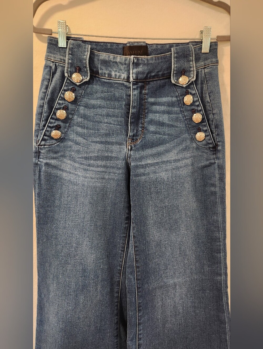 White House Black Market High Rise Mariner Wide Leg Jeans Size 6 - Picture 8 of 10
